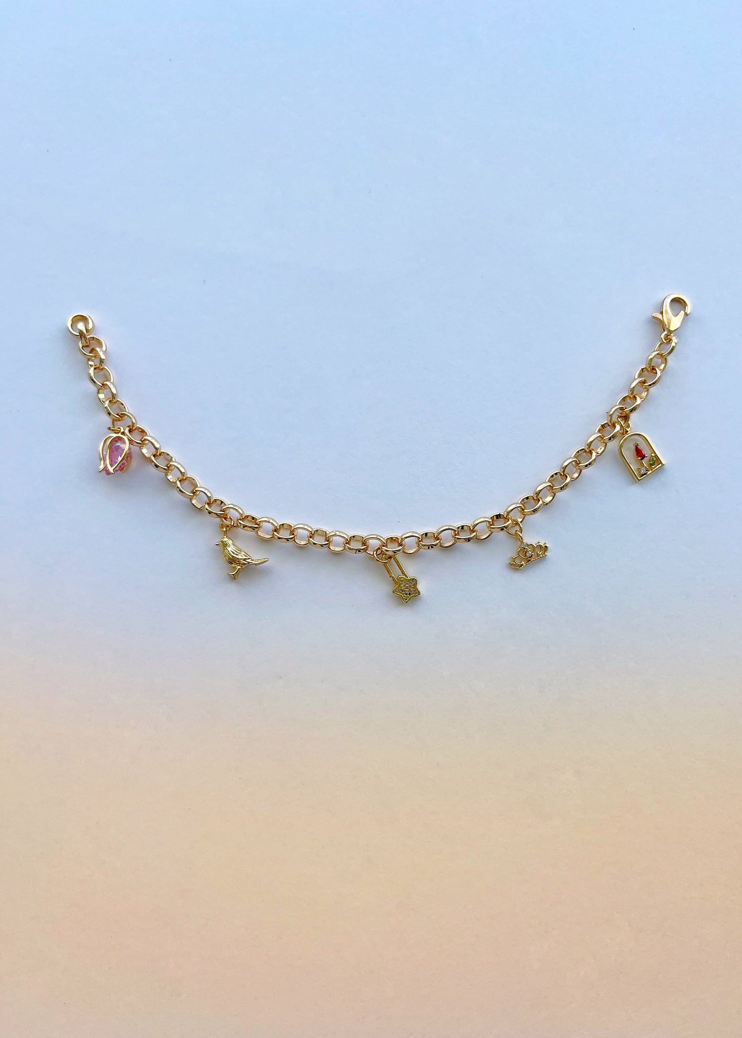 CUSTOMISABLE CHARM BRACELET (GOLD)