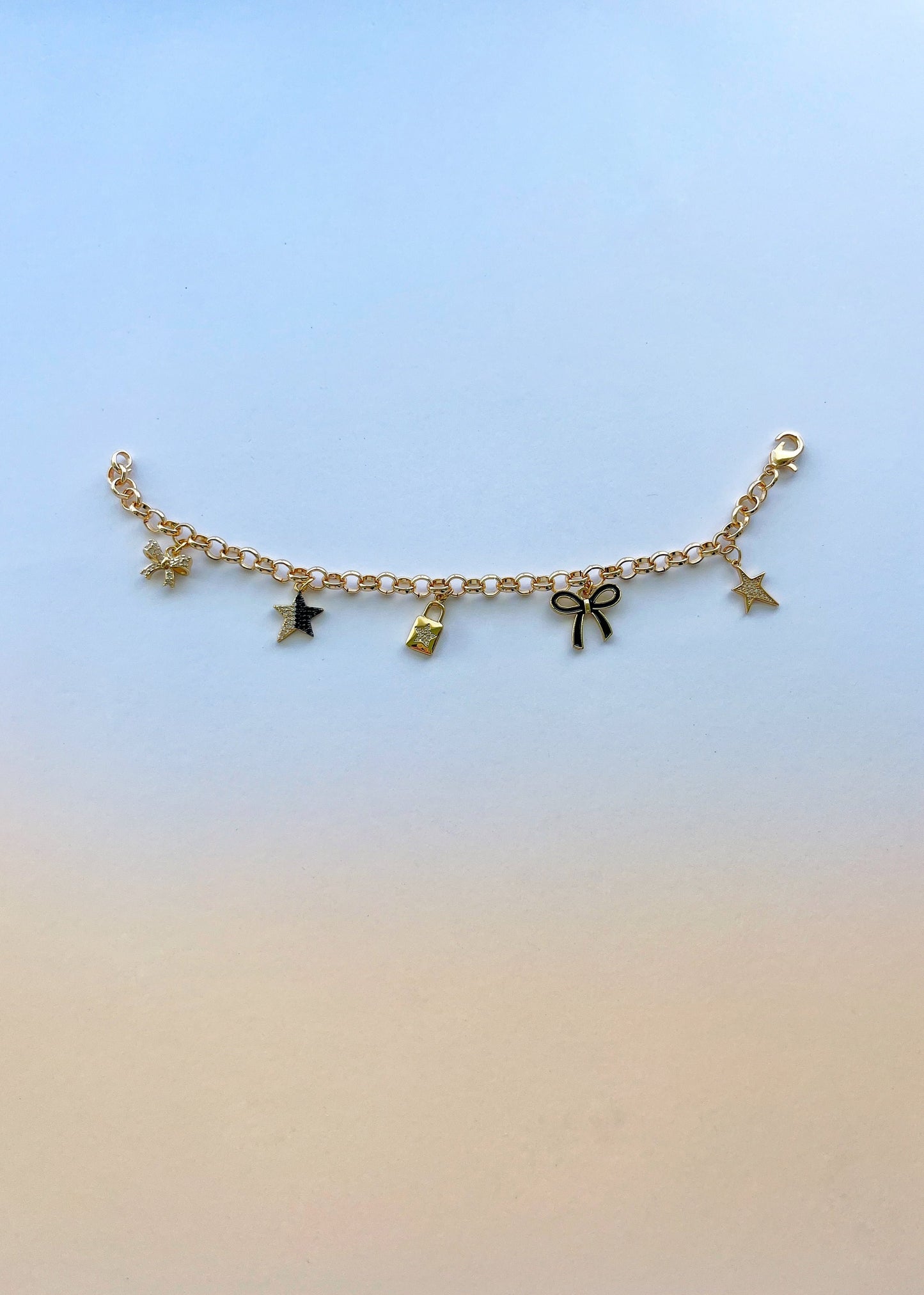 CUSTOMISABLE CHARM BRACELET (GOLD)