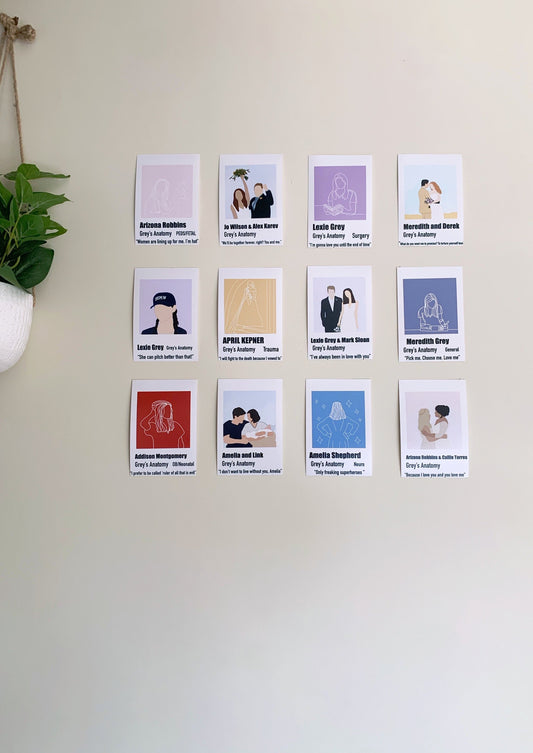 GREY'S ANATOMY INSPIRED POLAROID SET