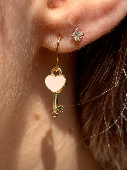 FALSE GOD INSPIRED EARRINGS (18K GOLD PLATED ENAMEL)