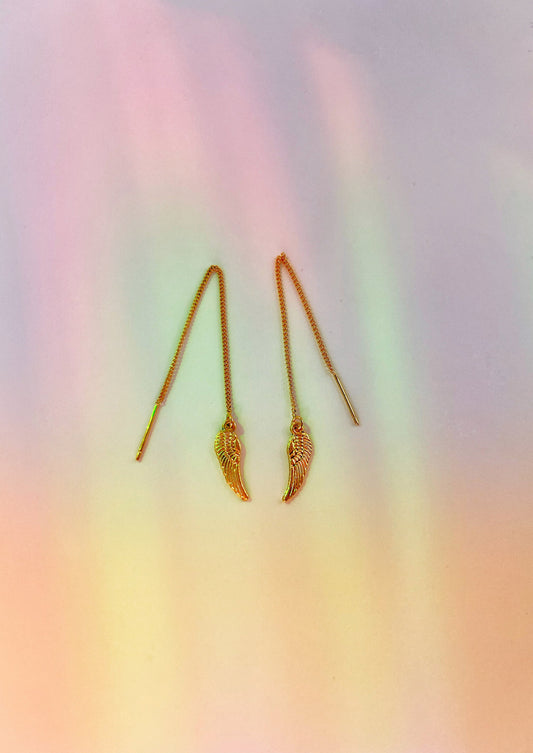 LUCIFER INSPIRED EAR THREADERS (18K GOLD PLATED)